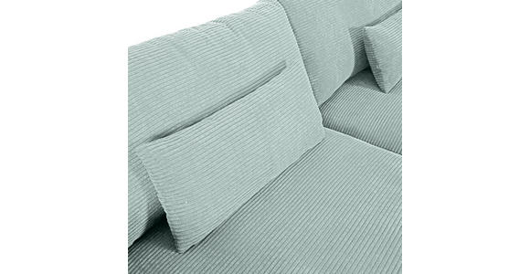 BIGSOFA Cord Mintgrün  - Schwarz/Mintgrün, KONVENTIONELL, Kunststoff/Textil (260/66/115cm) - Carryhome