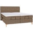 BOXSPRINGBETT 200/200 cm  in Braun  - Eichefarben/Braun, KONVENTIONELL, Holz/Textil (200/200cm) - Voleo