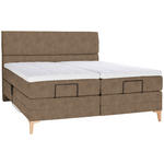 BOXSPRINGBETT 180/200 cm  in Braun  - Eichefarben/Braun, KONVENTIONELL, Holz/Textil (180/200cm) - Voleo