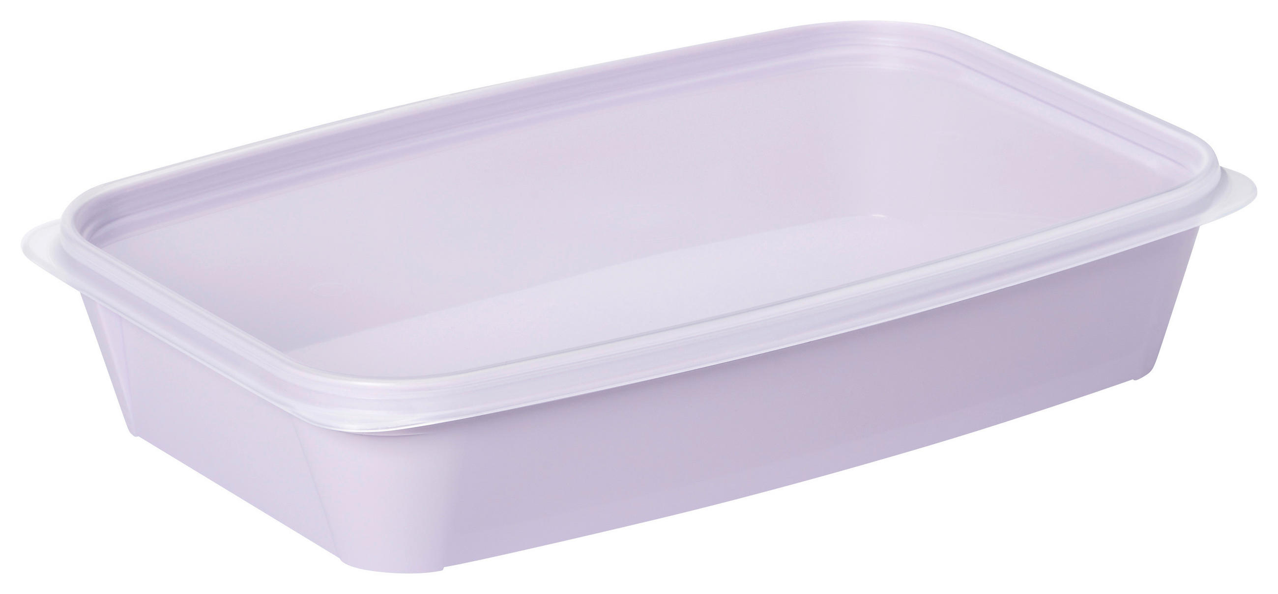 MATLÅDA 1,2 l  - klar/lila, Basics, plast (1,2cm) - Smart Store