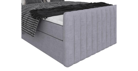 BOXBETT 160/200 cm  in Silberfarben  - Silberfarben/Schwarz, Basics, Kunststoff/Textil (160/200cm) - Carryhome