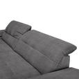 ECKSOFA in Mikrofaser Dunkelgrau  - Chromfarben/Dunkelgrau, Design, Textil/Metall (180/265cm) - Carryhome