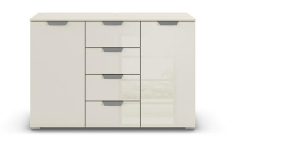 SIDEBOARD  in 120/81/42 cm  - Chromfarben/Champagner, Design, Glas/Holzwerkstoff (120/81/42cm) - Xora