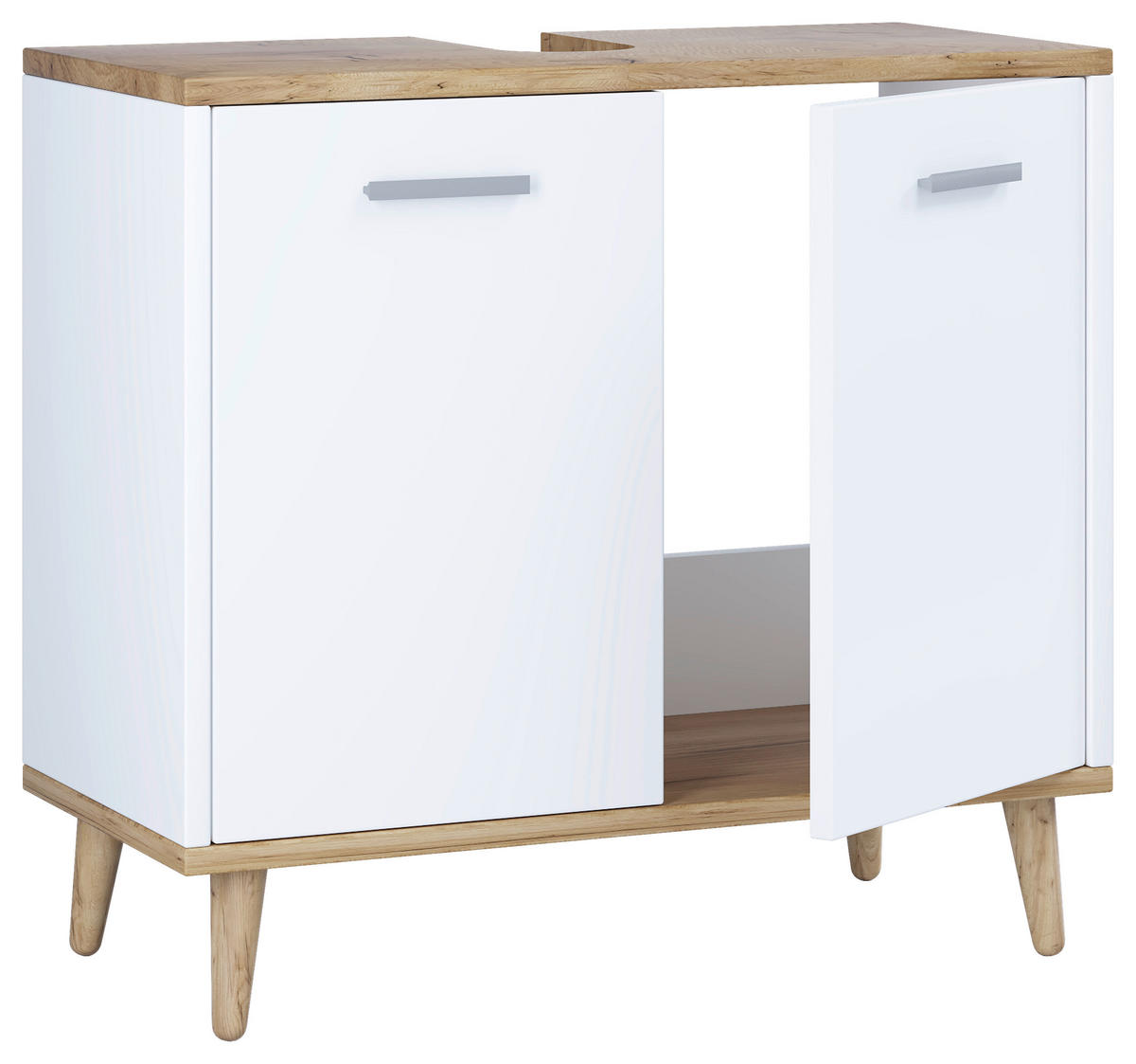 BADEZIMMER  in 124 cm  - Honigeiche/Weiß, MODERN, Holzwerkstoff (124cm) - MID.YOU
