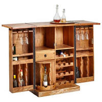 BARSCHRANK Recyclingholz massiv Multicolor, Dunkelbraun, Hellbraun  - Hellbraun/Dunkelbraun, LIFESTYLE, Holz/Metall (75/107/52cm) - Landscape
