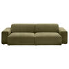 BIGSOFA Chenille Olivgrün  - Schwarz/Olivgrün, Design, Kunststoff/Textil (238/71/101cm) - Pure Home Lifestyle