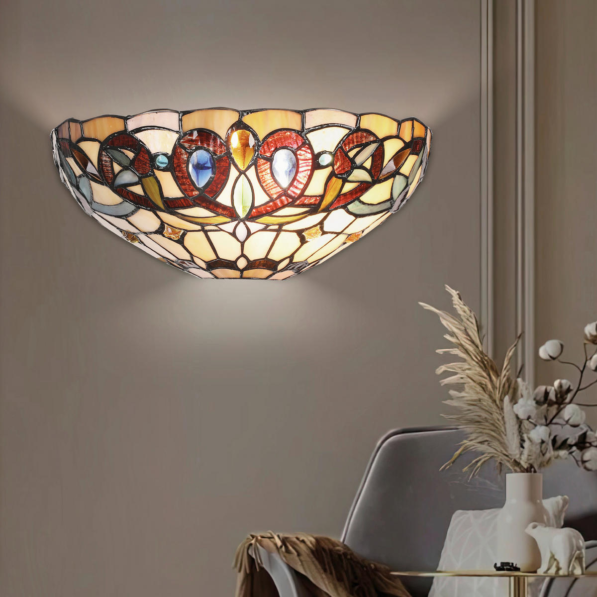 FALILÁMPA - többszínű, Basics, Üveg (15/15/30cm)