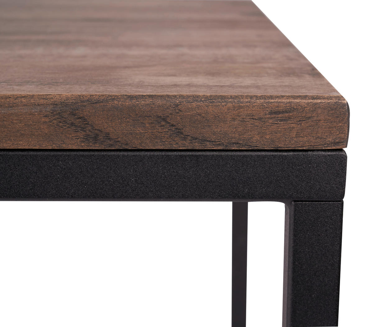 COUCHTISCH in Holz, Metall 110/40/60 cm  - Eiche dunkel/Schwarz, Natur, Holz/Metall (110/40/60cm)