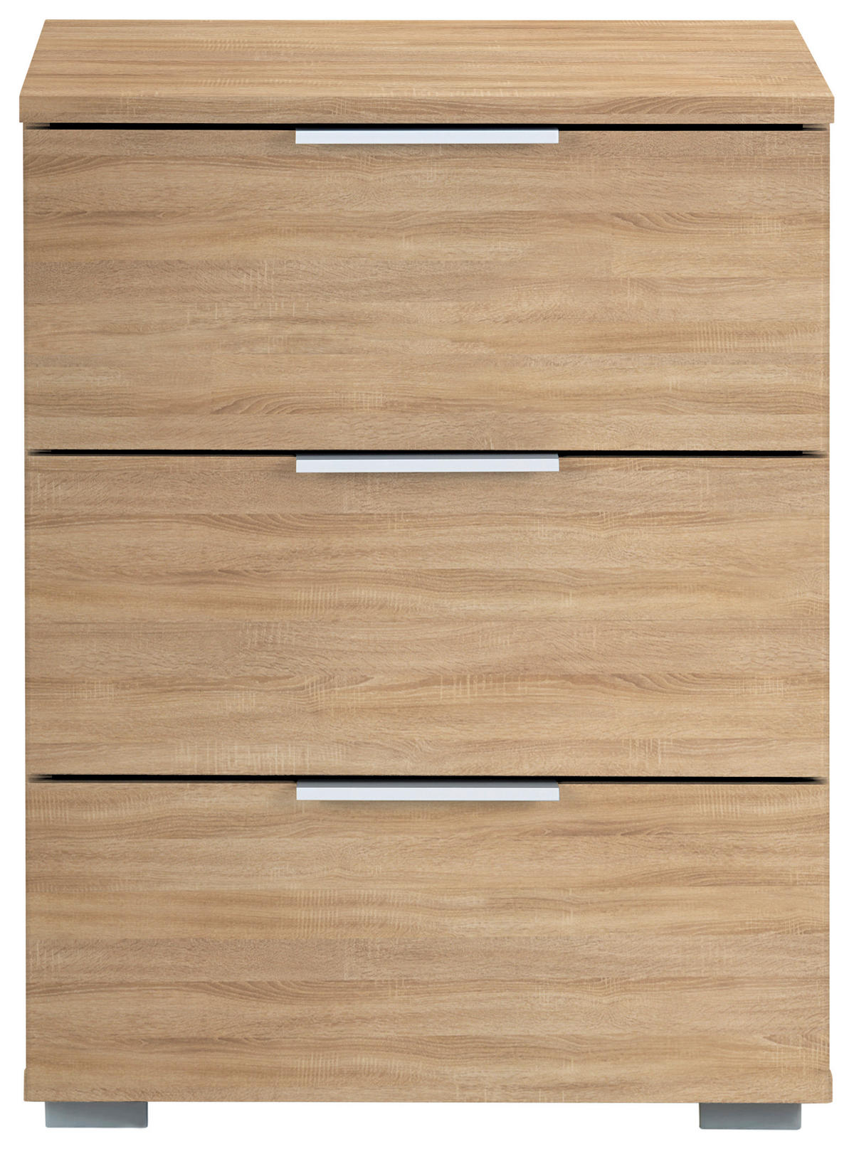 NACHTKÄSTCHEN 47/62/42 cm  in Sonoma Eiche  - Alufarben/Sonoma Eiche, Modern, Holzwerkstoff (47/62/42cm) - Rauch Möbel