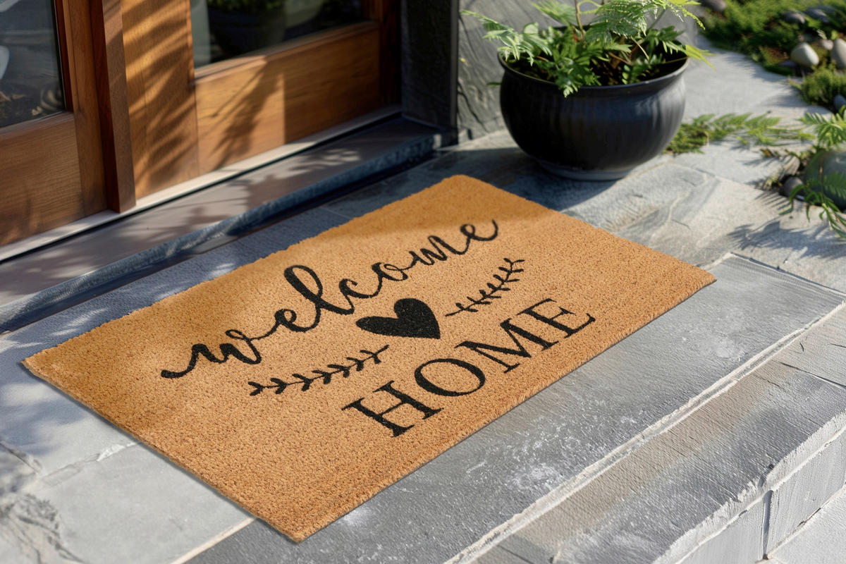 FUßMATTE 40/60 cm  - Hellbraun, Basics, Textil (40/60cm) - Kayoom