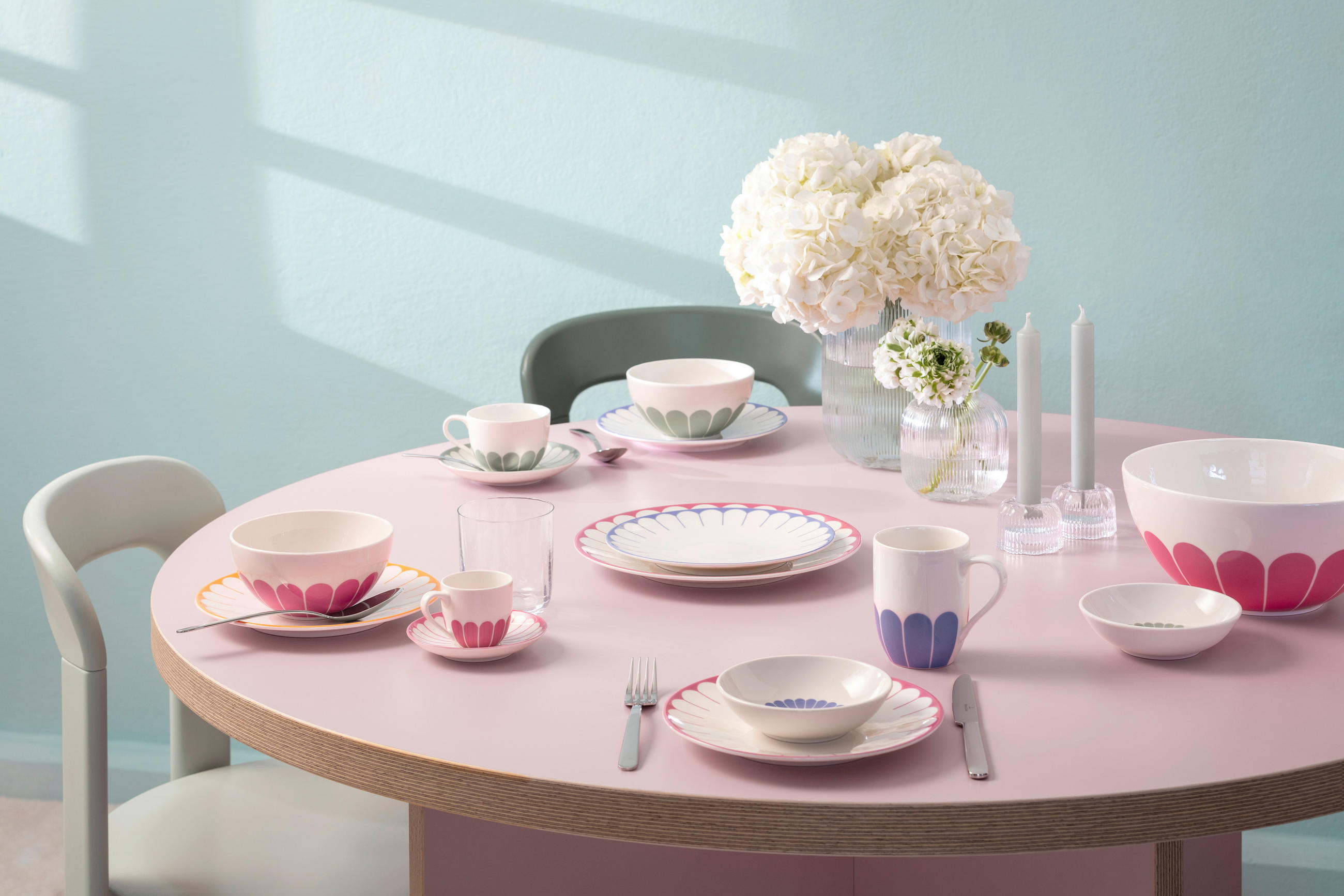 ESPRESSOTASSE Fleur Bleu 70 ml  - Weiß/Hellblau, MODERN, Keramik (8,5/8,5/6cm) - Villeroy & Boch