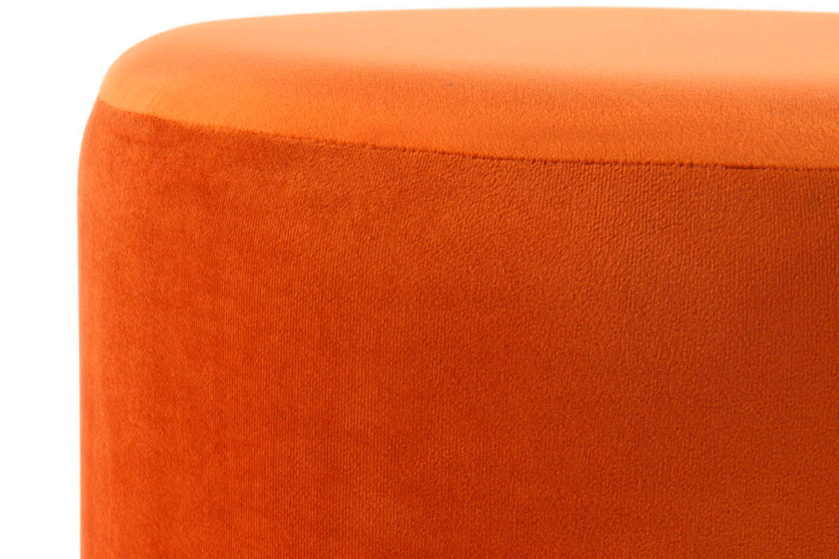 TABURET, kov, textil, kompozitní dřevo, 41/44,5/41 cm - oranžová/barvy zlata, Basics, kov/kompozitní dřevo (41/44,5/41cm)