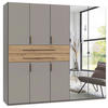 KLEIDERSCHRANK 225/208/65 cm,  in Sahara, Eiche Artisan, 8-türig  - Eiche Artisan/Sahara, Design, Glas/Holzwerkstoff (225/208/65cm) - Boxxx