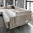 ECKSOFA in Webstoff Beige  - Beige/Schwarz, Design, Textil/Metall (182/280cm) - Carryhome