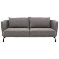3-SITZER-SOFA Flachgewebe Grau, Lila  - Lila/Schwarz, Design, Textil/Metall (210/71/91cm) - Schöner Wohnen