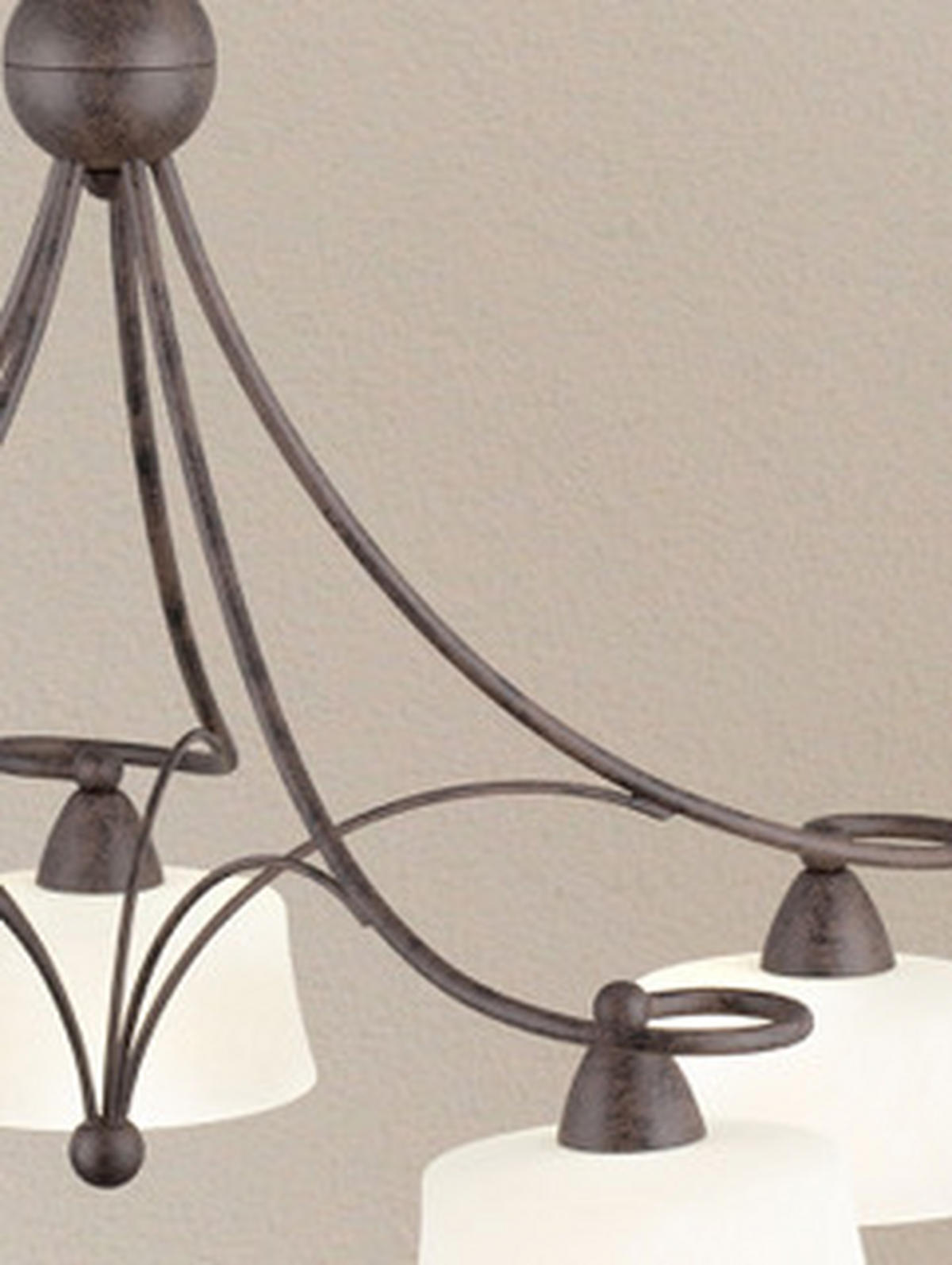 HÄNGELEUCHTE 65/105 cm   - Creme/Weiß, KONVENTIONELL, Glas/Metall (65/105cm)