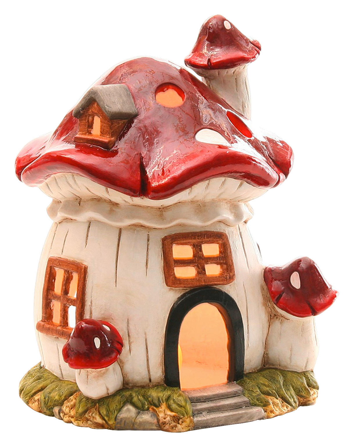 WINDLICHT - Rot/Creme, LIFESTYLE, Stein (27/26,5/36cm)