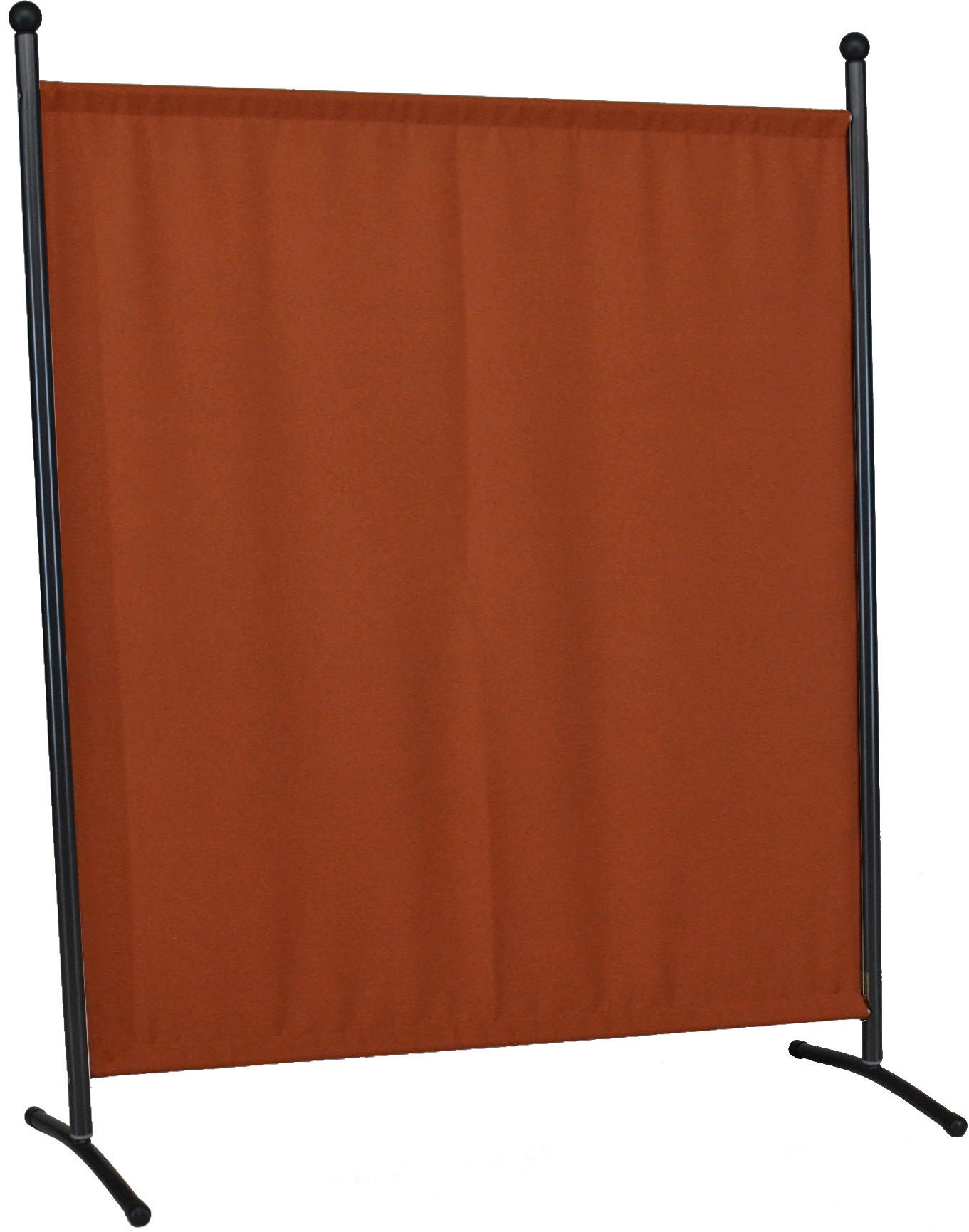 SICHTSCHUTZ - Terracotta/Grau, Basics, Textil/Metall (178/178/51cm) - Boxxx