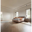 BOXSPRINGBETT 180/200 cm  in Hellbraun, Greige  - Hellbraun/Greige, Design, Textil/Metall (180/200cm) - Johann Jakob