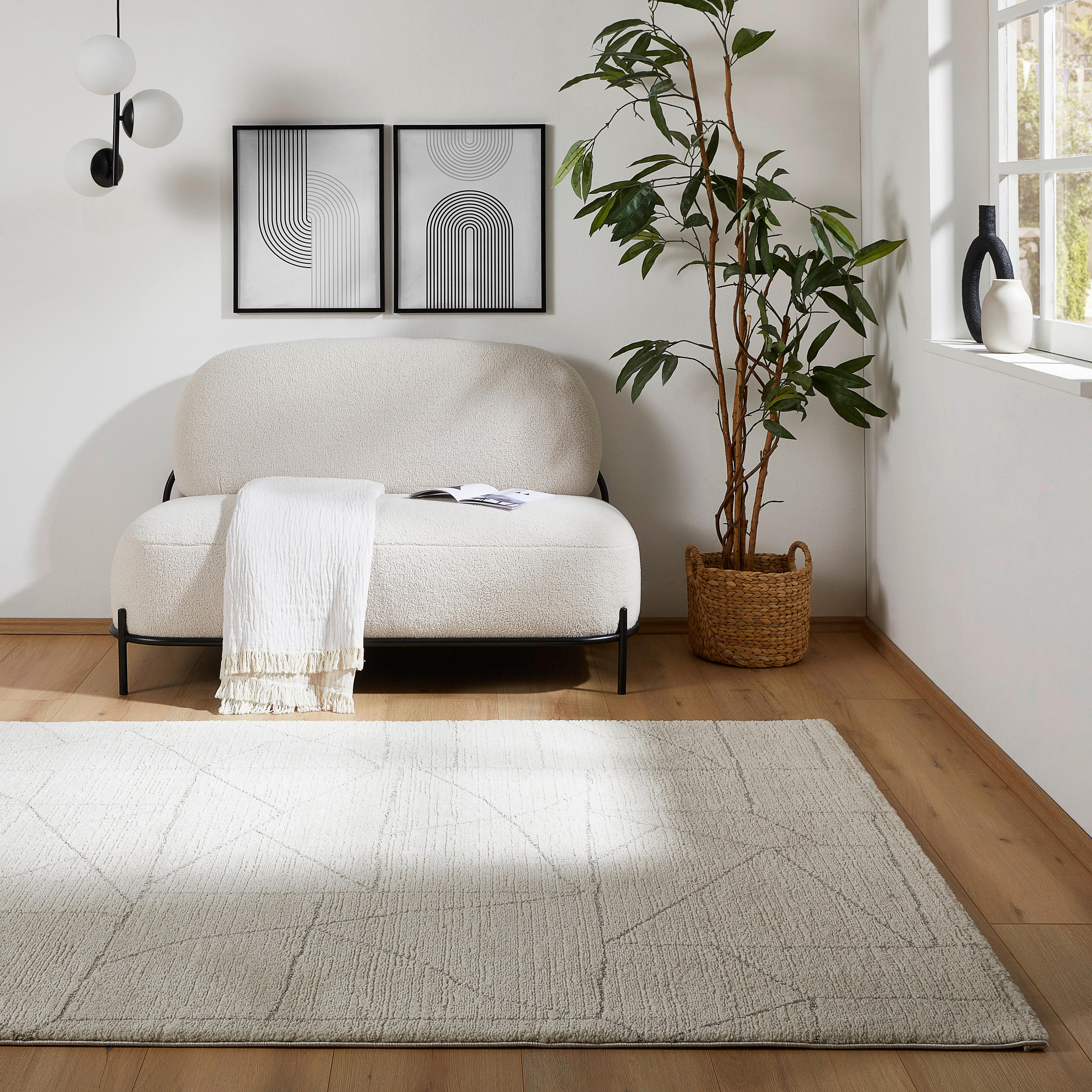 WEBTEPPICH 80/150 cm Creme  - Creme, Design, Textil (80/150cm) - Novel