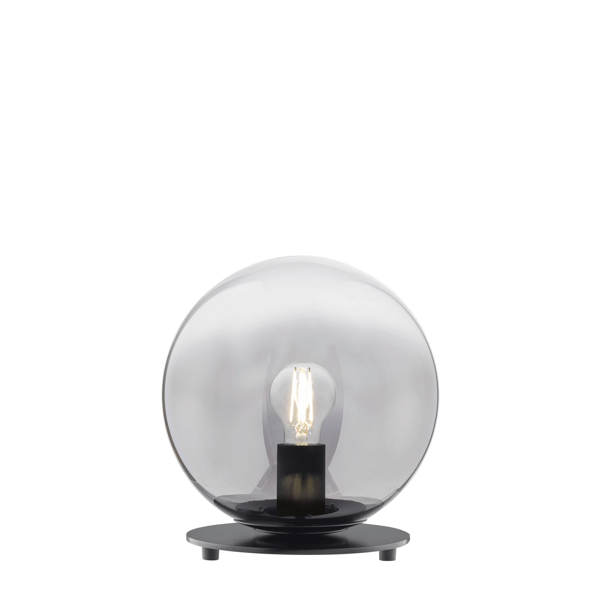 TISCHLEUCHTE Mirror 850312 25/27,5 cm   - Schwarz, Design, Glas/Kunststoff (25/27,5cm) - Schöner Wohnen