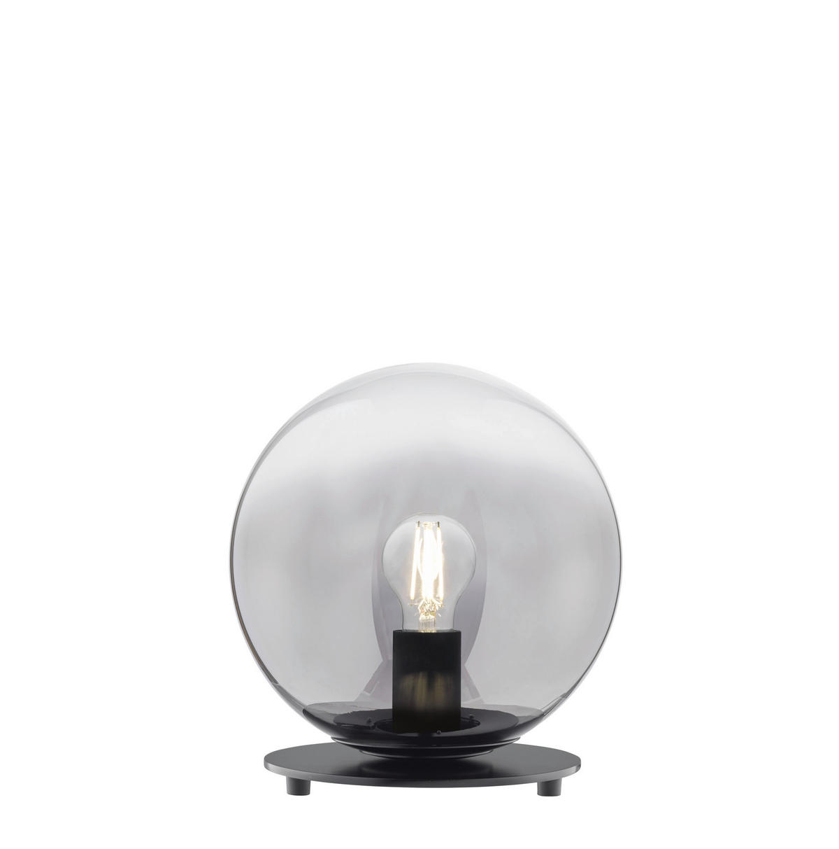 TISCHLEUCHTE Mirror 850312 25/27,5 cm   - Schwarz, Design, Glas/Kunststoff (25/27,5cm) - Schöner Wohnen