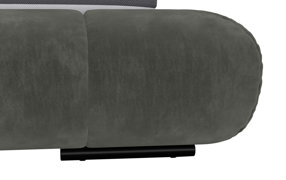POLSTERBETT 200/200 cm,  in Dunkelgrau,  - Dunkelgrau/Schwarz, Design, Textil/Metall (200/200cm) - Belluti