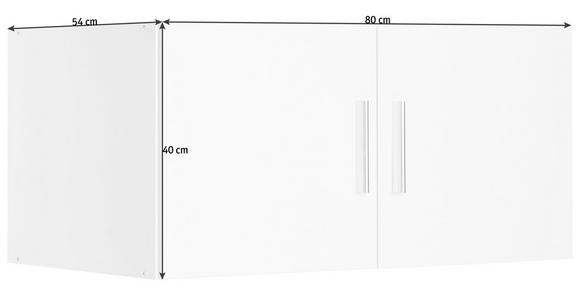 AUFSATZSCHRANK 80/40/54 cm   - Chromfarben/Weiß, Design, Holzwerkstoff/Kunststoff (80/40/54cm) - Xora
