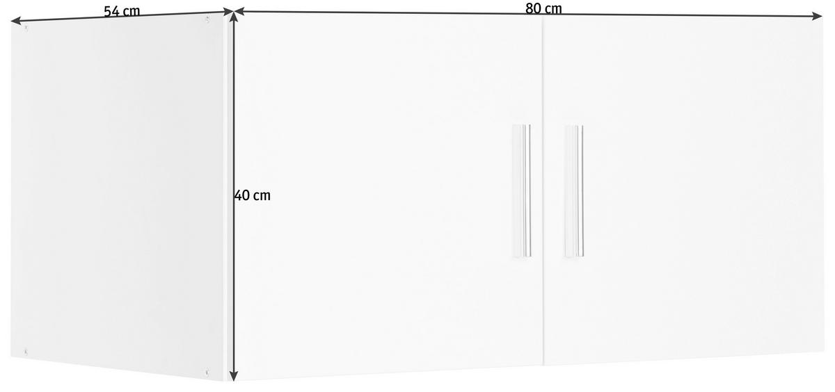 AUFSATZSCHRANK 80/40/54 cm  in  - Chromfarben/Eichefarben, Design, Holzwerkstoff/Kunststoff (80/40/54cm) - Xora