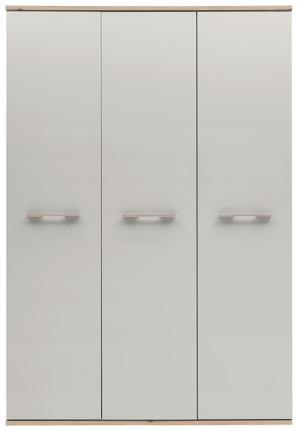  DREHTÜRENSCHRANK Eichefarben, Hellgrau  - Eichefarben/Hellgrau, KONVENTIONELL, Holz/Holzwerkstoff (138/203/61,5cm) - Venda