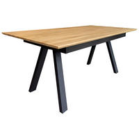 ESSTISCH in Holz 200/100/75 cm  - Schwarz/Braun, Natur, Holz/Metall (200/100/75cm) - Livetastic