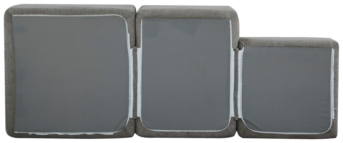 SOFAELEMENT Webstoff Taupe  - Taupe/Weiß, Design, Kunststoff/Textil (90/80/90cm) - Carryhome