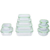 FRISCHHALTEDOSENSET 18-teilig  - Transparent/Grün, Basics, Glas (37/19.5/23.5cm) - Alpina 6287