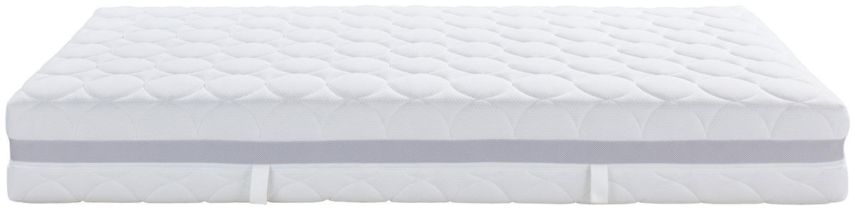 Komfortschaummatratze 90/200 cm, Höhe ca.: 27 cm, H3 + H4 = fest + sehr fest, 7-Zonen - Weiß, Textil (90/200cm) - Primatex Deluxe