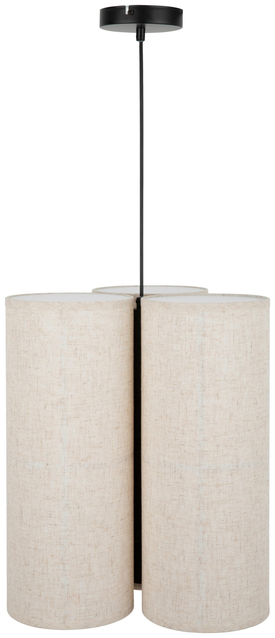 HÄNGELEUCHTE 37/120 cm   - Beige, Design, Kunststoff/Textil (37/120cm) - Collet's Monde