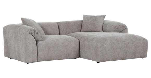 ECKSOFA in Flachgewebe Braun 231/178 cm - Schwarz/Braun, MODERN, Kunststoff/Textil (231/178cm) - Carryhome