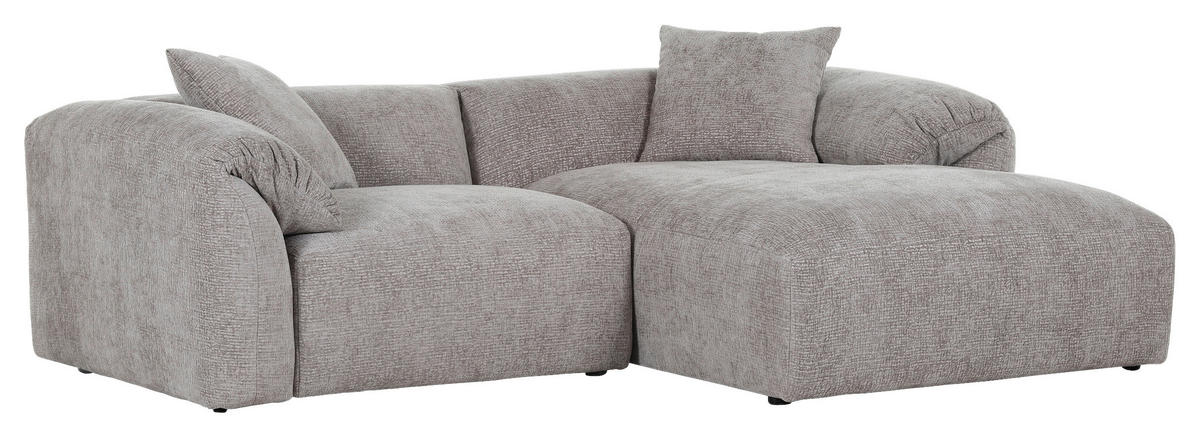ECKSOFA in Flachgewebe Braun  - Schwarz/Braun, Modern, Kunststoff/Textil (231/178cm) - Carryhome