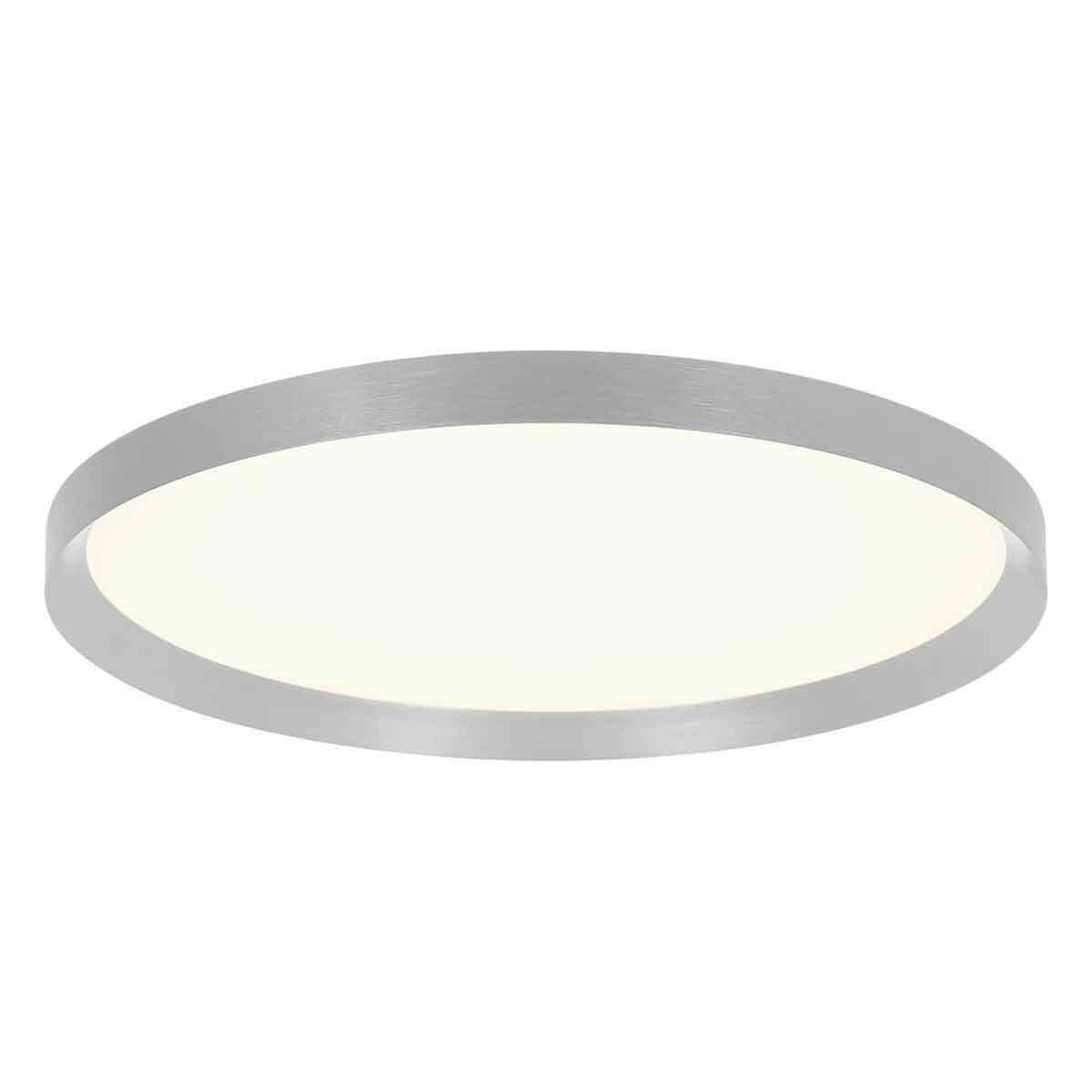 DECKENLEUCHTE Ringlede 40/7 cm   - Edelstahlfarben, Basics, Kunststoff/Metall (40/7cm)