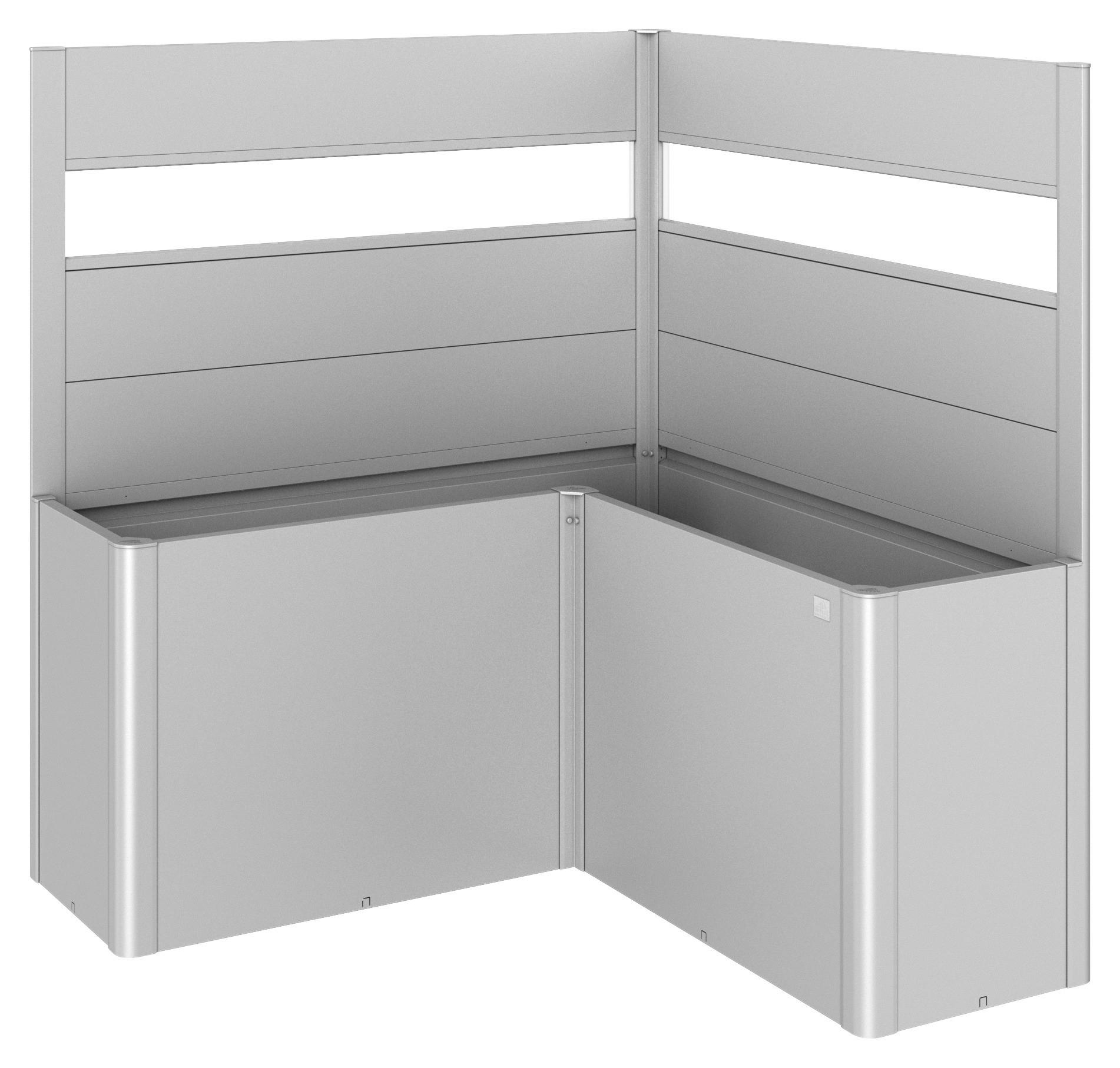 SICHTSCHUTZ ohne Hochbeet - Silberfarben, Basics, Kunststoff/Metall (152/91/152cm) - Biohort