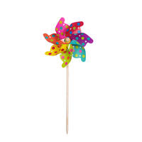 VETERNÉ KOLESO - viacfarebná, Konventionell, drevo/plast (22/55cm)