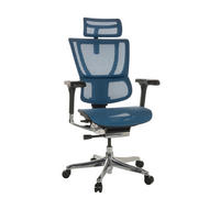 DREHSTUHL Netz Blau  - Blau/Schwarz, Basics, Kunststoff/Textil (69/116-138/66cm) - MID.YOU