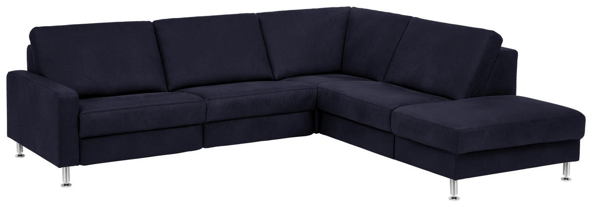 HÖRNSOFFA i flatväv blå  - aluminiumfärg/blå, Design, metall/textil (275/242cm) - Dieter Knoll