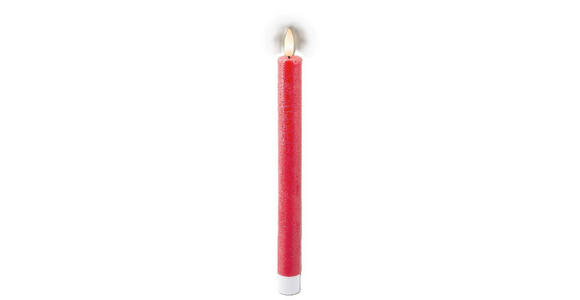 LED-KERZE 2,2/24,5 cm - Rot, Basics, Kunststoff/Paraffin (2,2/24,5cm) - Ambia Home