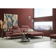 ECKSOFA  in Chenille, Flachgewebe Weinrot  284/180 cm  - Weinrot/Schwarz, Design, Textil/Metall (284/180cm) - Dieter Knoll