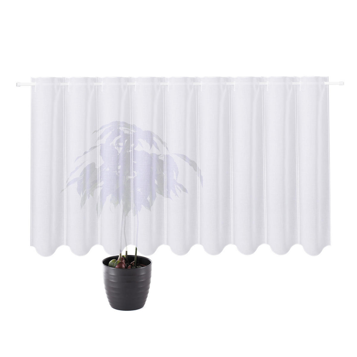 KURZGARDINE   192/60 cm   - Weiß, KONVENTIONELL, Textil (192/60cm)