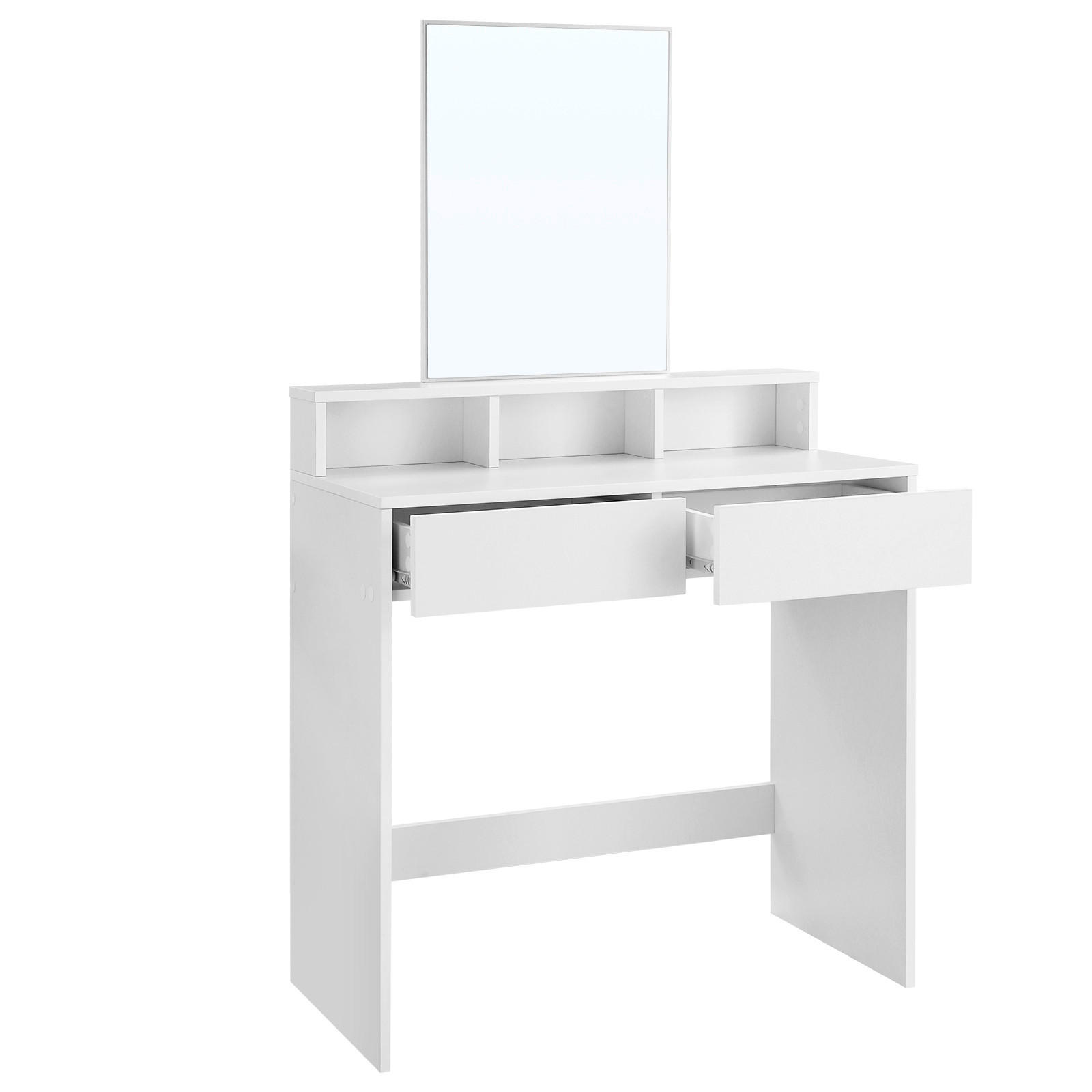 SCHMINKTISCH in Weiß  - Weiß, Trend, Glas/Holzwerkstoff (80/40/140cm) - Boxxx