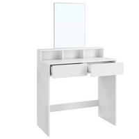 SCHMINKTISCH 80/40/140 cm, Weiß  - Weiß, Trend, Glas/Holzwerkstoff (80/40/140cm) - Boxxx