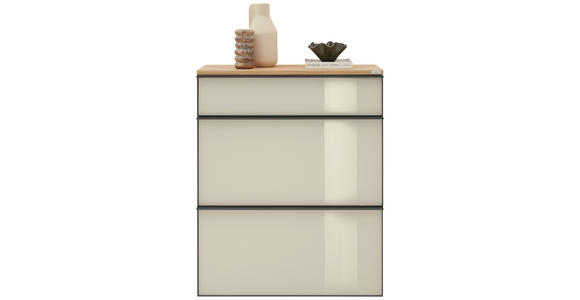 SCHUHKIPPER  in 84/102/31 cm  - Eichefarben/Anthrazit, Design, Glas/Holz (84/102/31cm) - Dieter Knoll