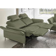 3-SITZER-SOFA Latina in Echtleder Olivgrün   - Alufarben/Olivgrün, Design, Leder/Metall (190/82/99cm) - Dieter Knoll