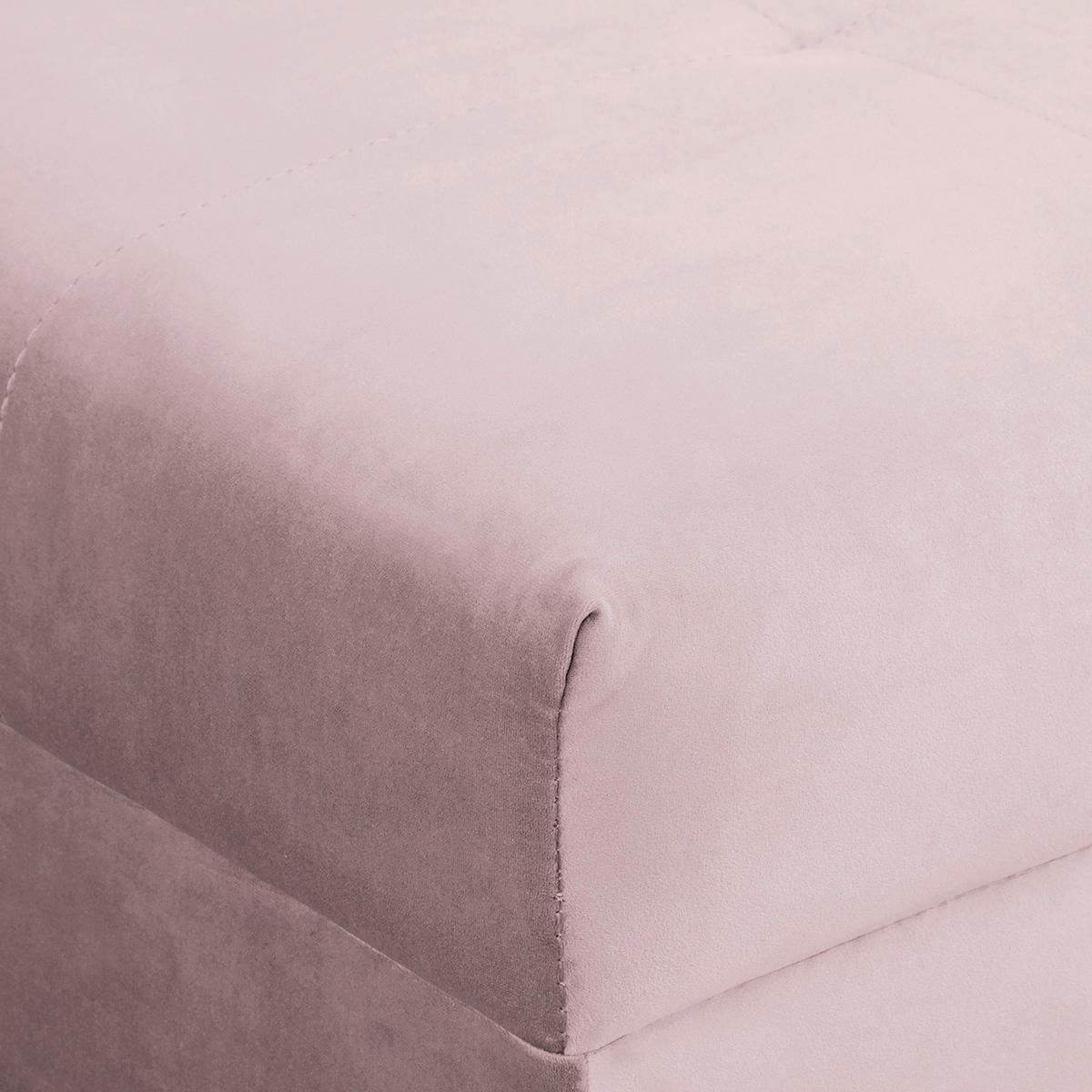 ECKSOFA Ariella in Samt Rosa  161/231 cm  - Naturfarben/Rosa, Design, Holz/Textil (161/231cm) - Livetastic